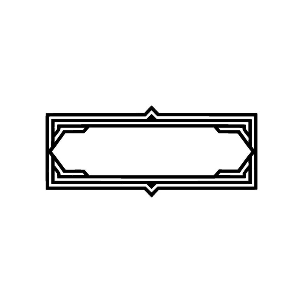 Art Deco Frame, Geometric Elegance, Minimalist, Luxury vector