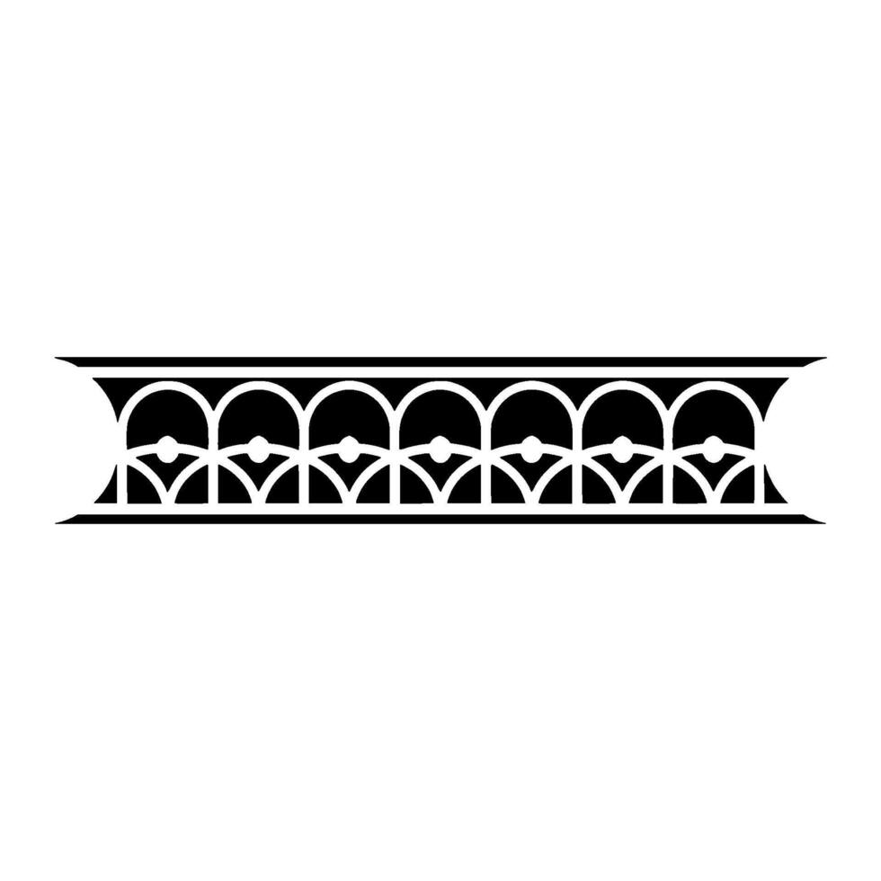 Geometric Border, Art Deco Style, Elegant Division vector
