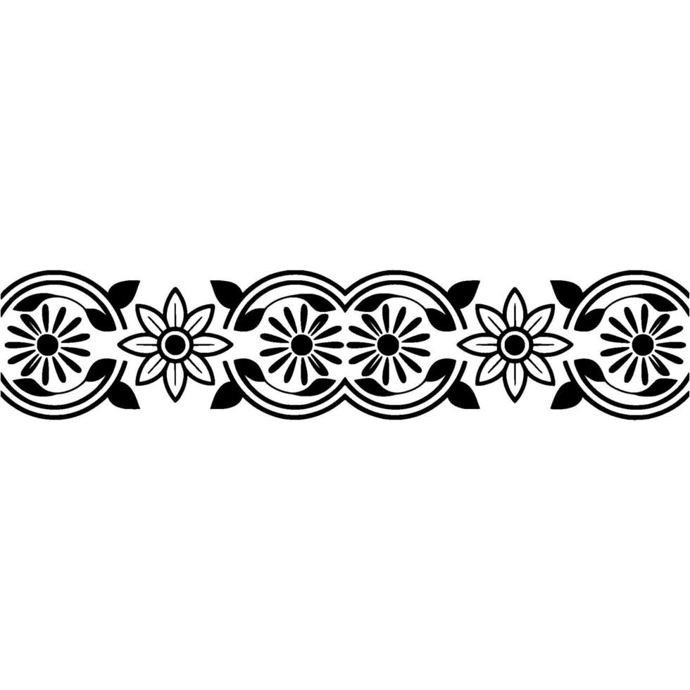Intricate Floral Border, Vintage , Decorative Element, Stylized vector