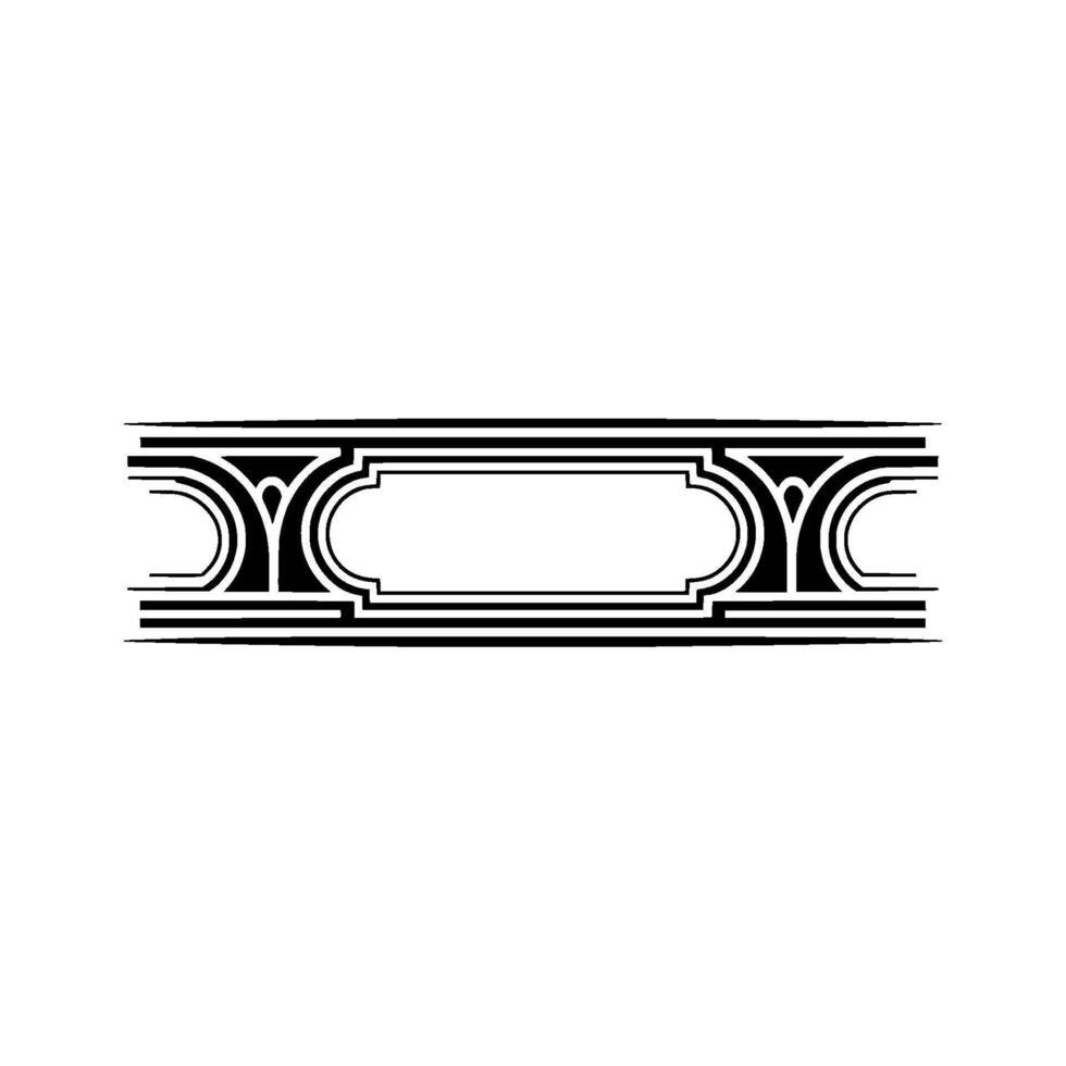 Art Deco Ornament Border,Geometric , Elegant Detail, Symmetry vector
