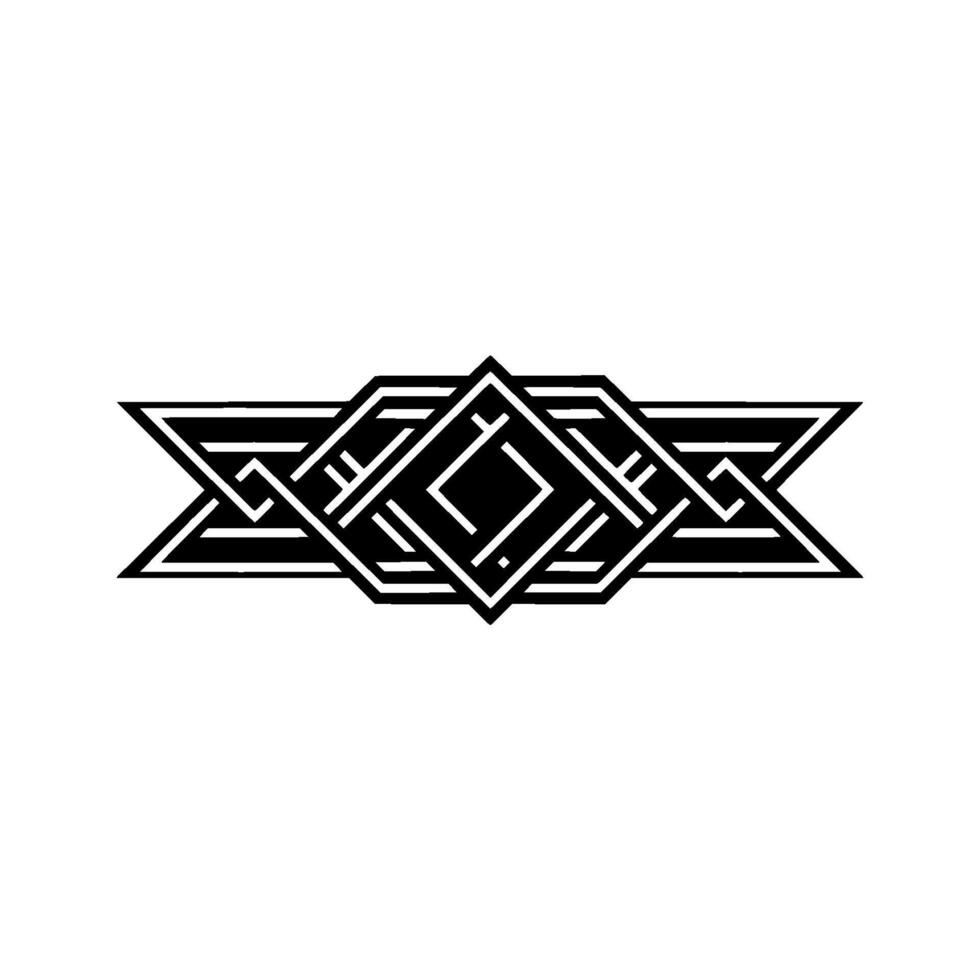 Geometric Deco Emblem, Minimalist - Symmetry vector