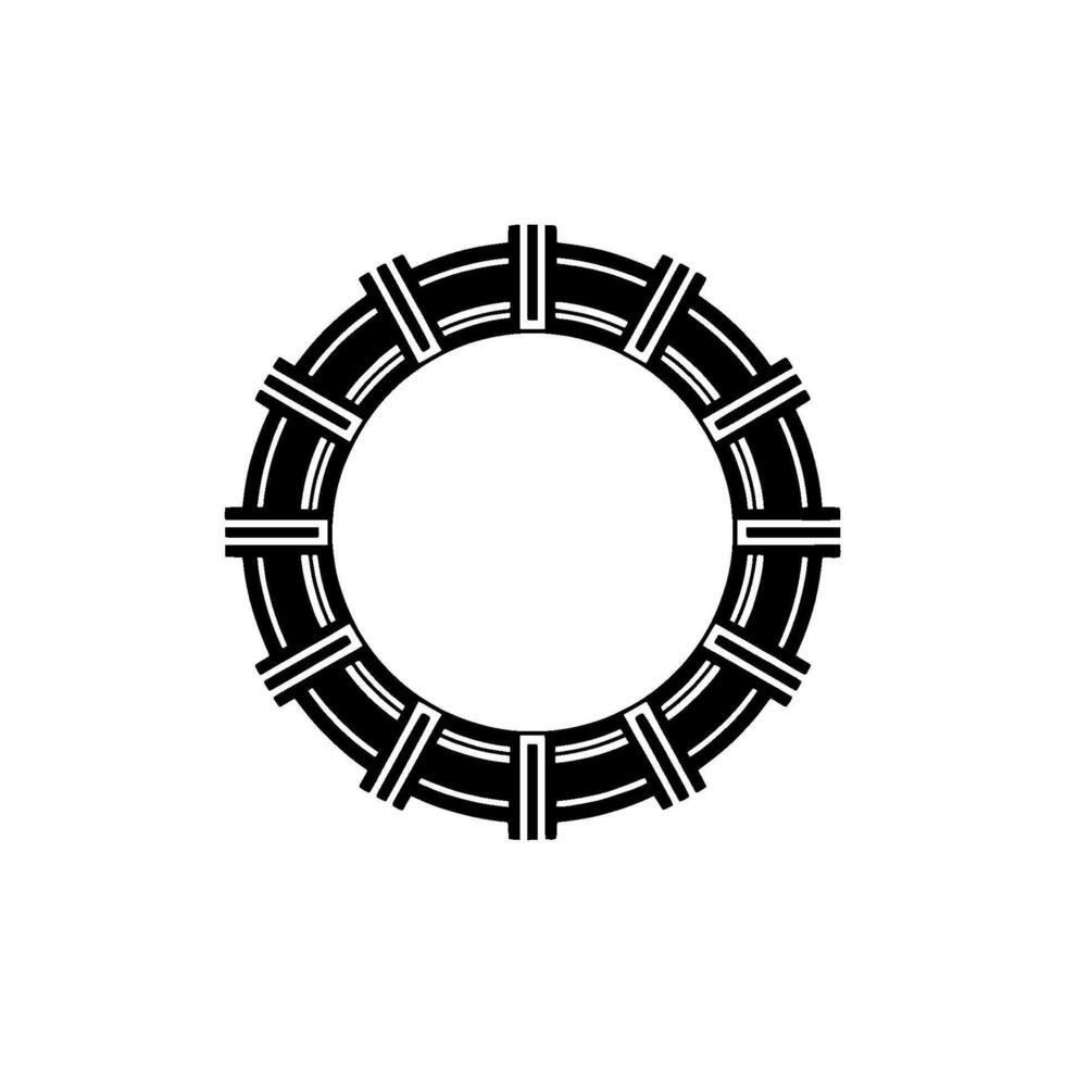 Geometric Ring, Minimalist , Circular Emblem vector