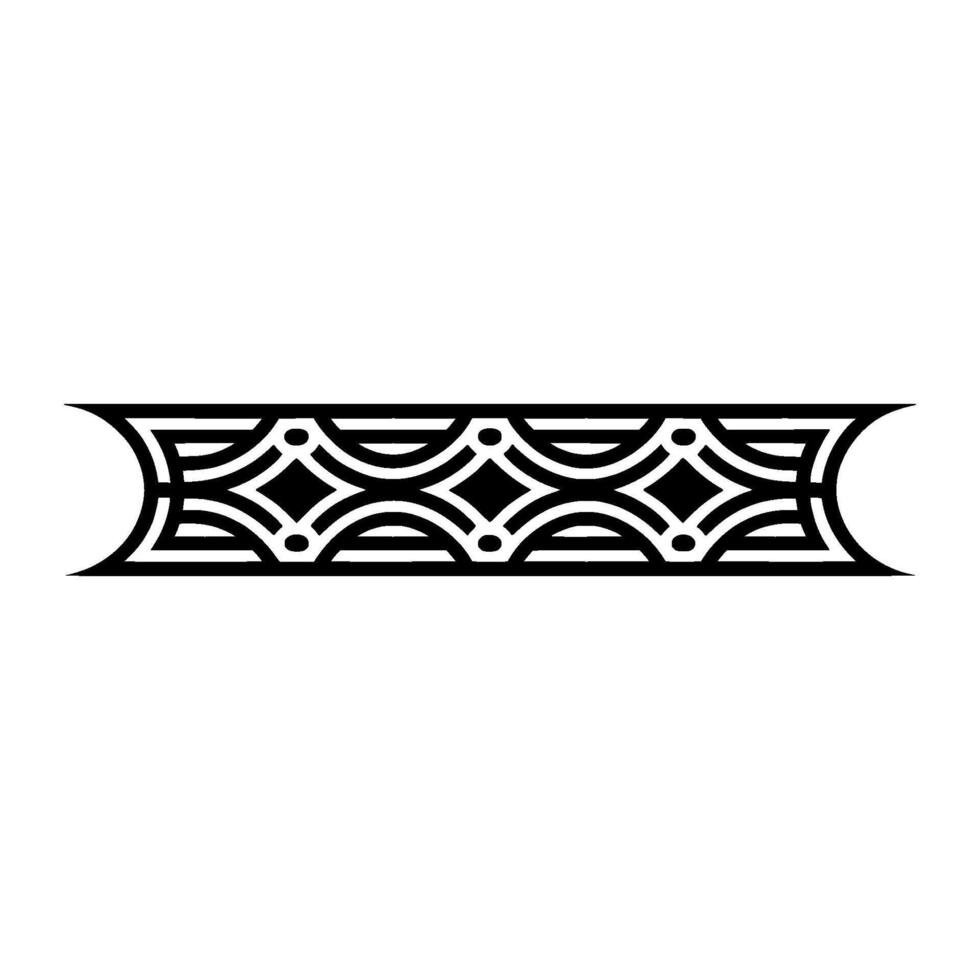 Geometric Deco Border, Elegant Pattern, Vintage, Symmetrical vector