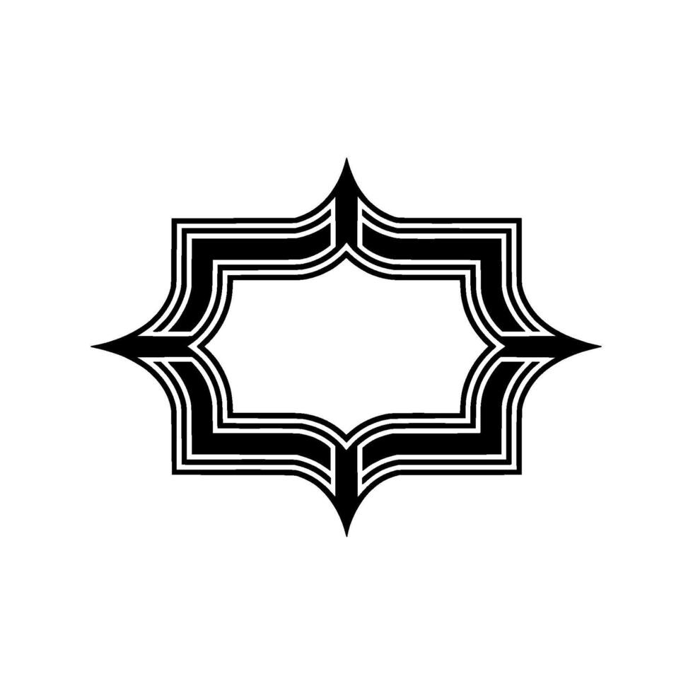 Art Deco Starburst Ornament, Elegant Element vector