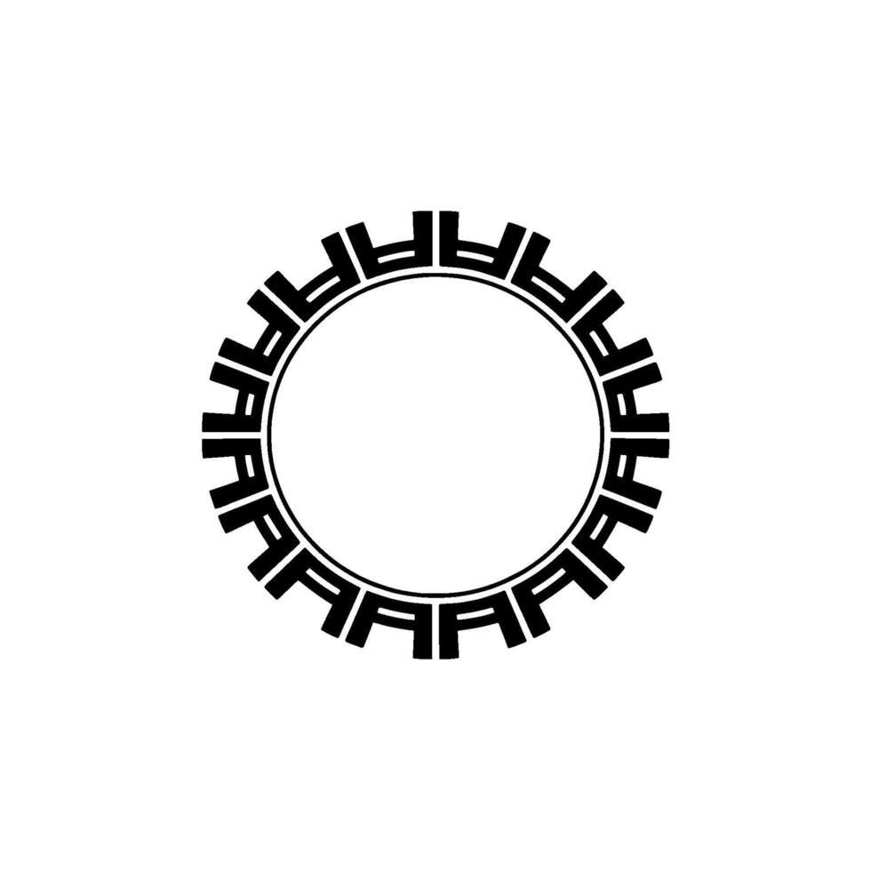 Geometric Circle Frame,Minimalist , Circular Motif, Template vector