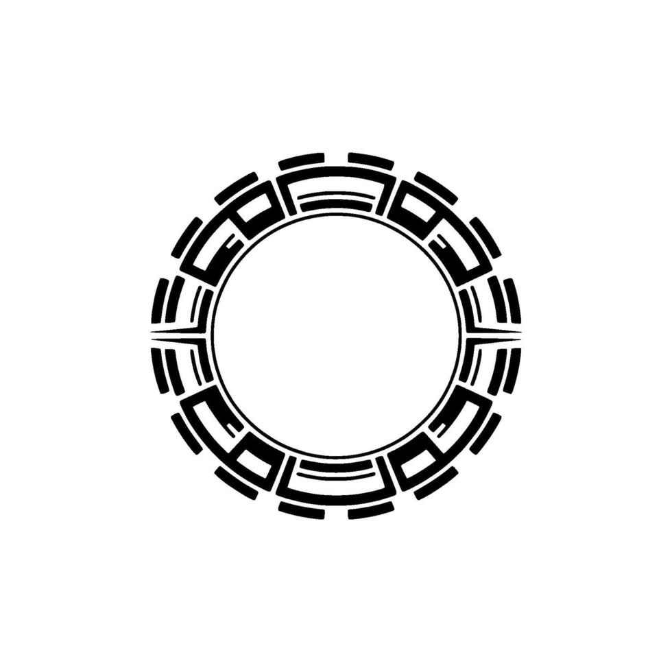 Geometric Circle Frame, Minimalist , Circular Motif - Template vector