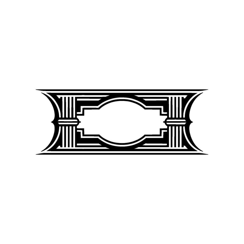 Art Deco Geometric Frame, Elegant , Vintage Style. vector
