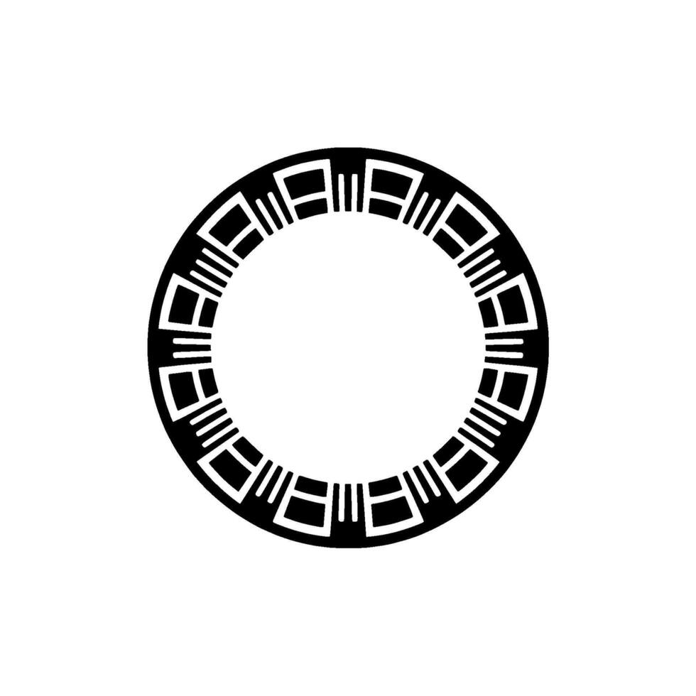 Geometric Circle Frame,Minimalist , Circular Motif, Ornament vector