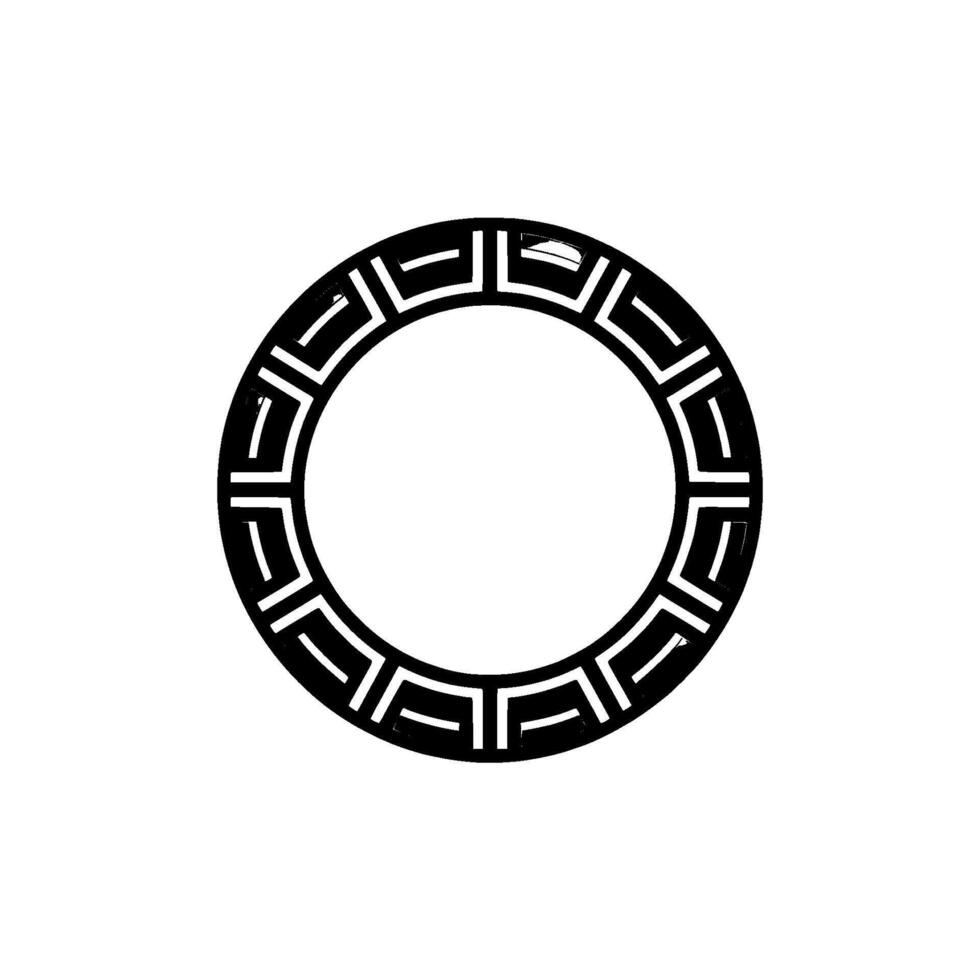 Geometric Portal, Stylized Ring, Minimalist vector