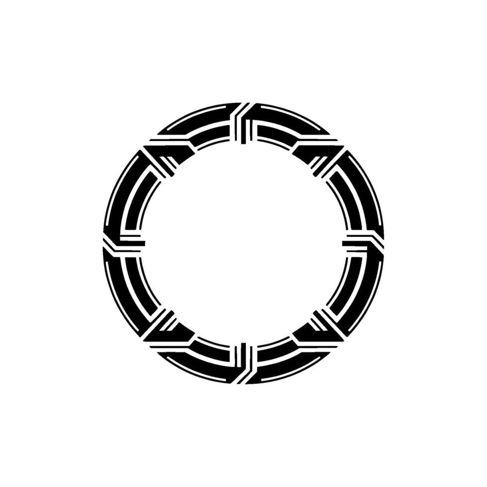 Geometric Circle Motif, Minimalist , Modern Emblem vector