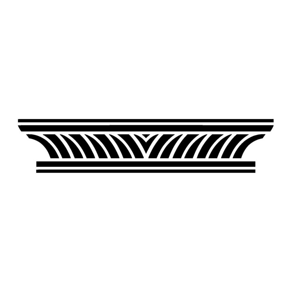 Geometric Column Border, Minimalist , Classic Motif vector