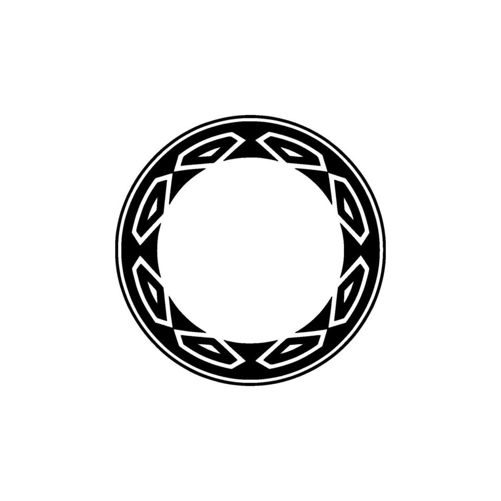 Geometric Tribal Circle, Minimalist, Stylized vector