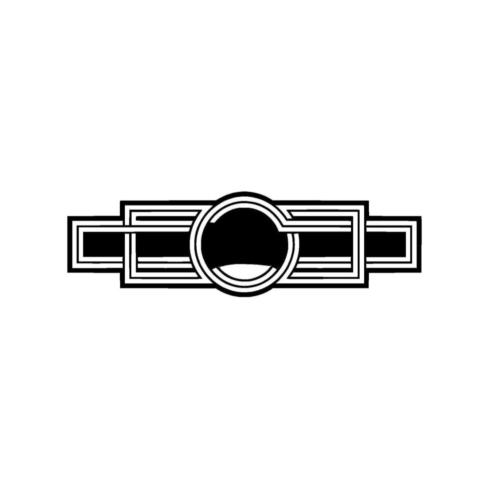 Art Deco Emblem Geometric Luxury, Shadowed Depth vector