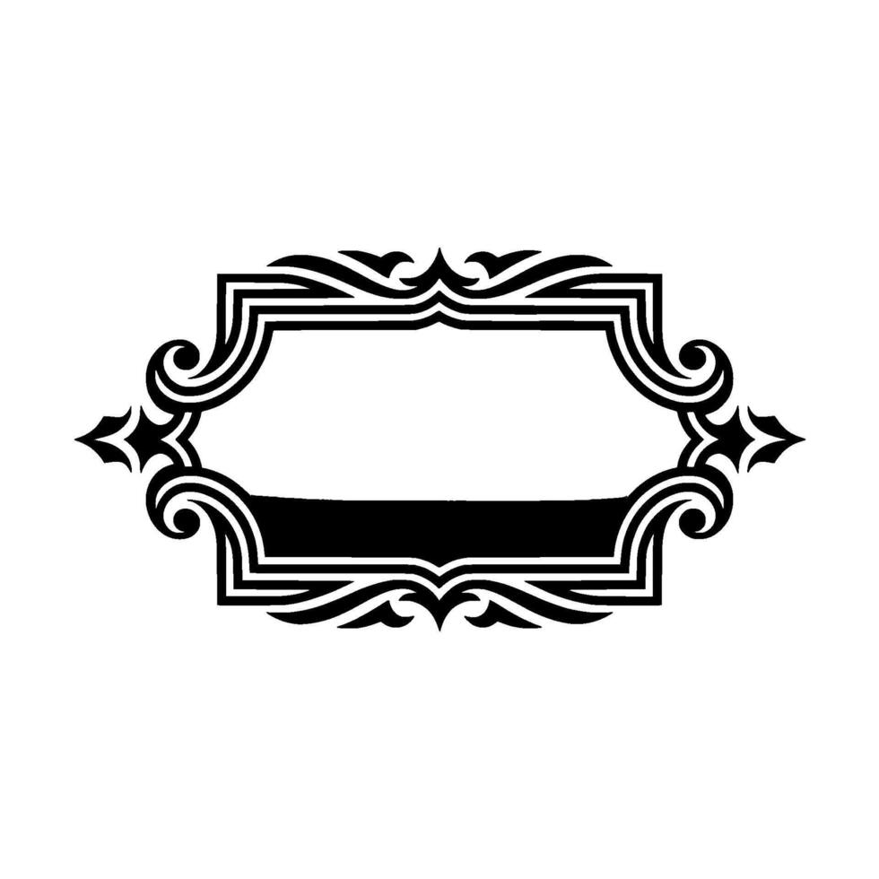 Elegant Ornate Frame, Gradient Fill, Decorative Border vector
