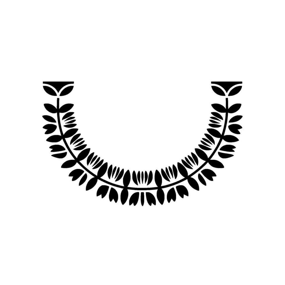 Stylized Laurel Wreath, Minimalist , Elegant Border, Floral vector