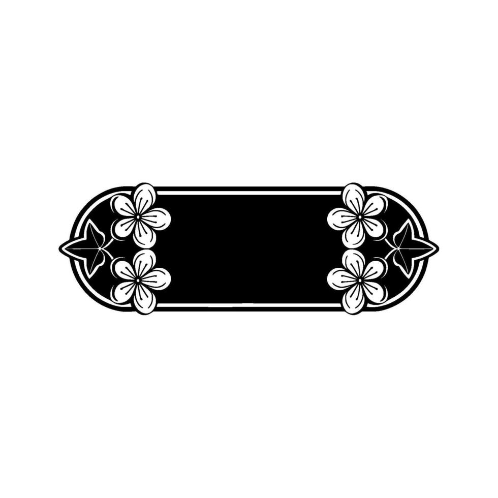 Elegant Floral Emblem, Minimalist , Japanese Influence vector