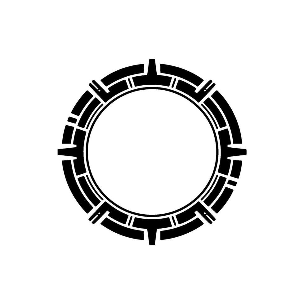 Geometric Portal, Stylized Ring, Minimalist, Circle vector