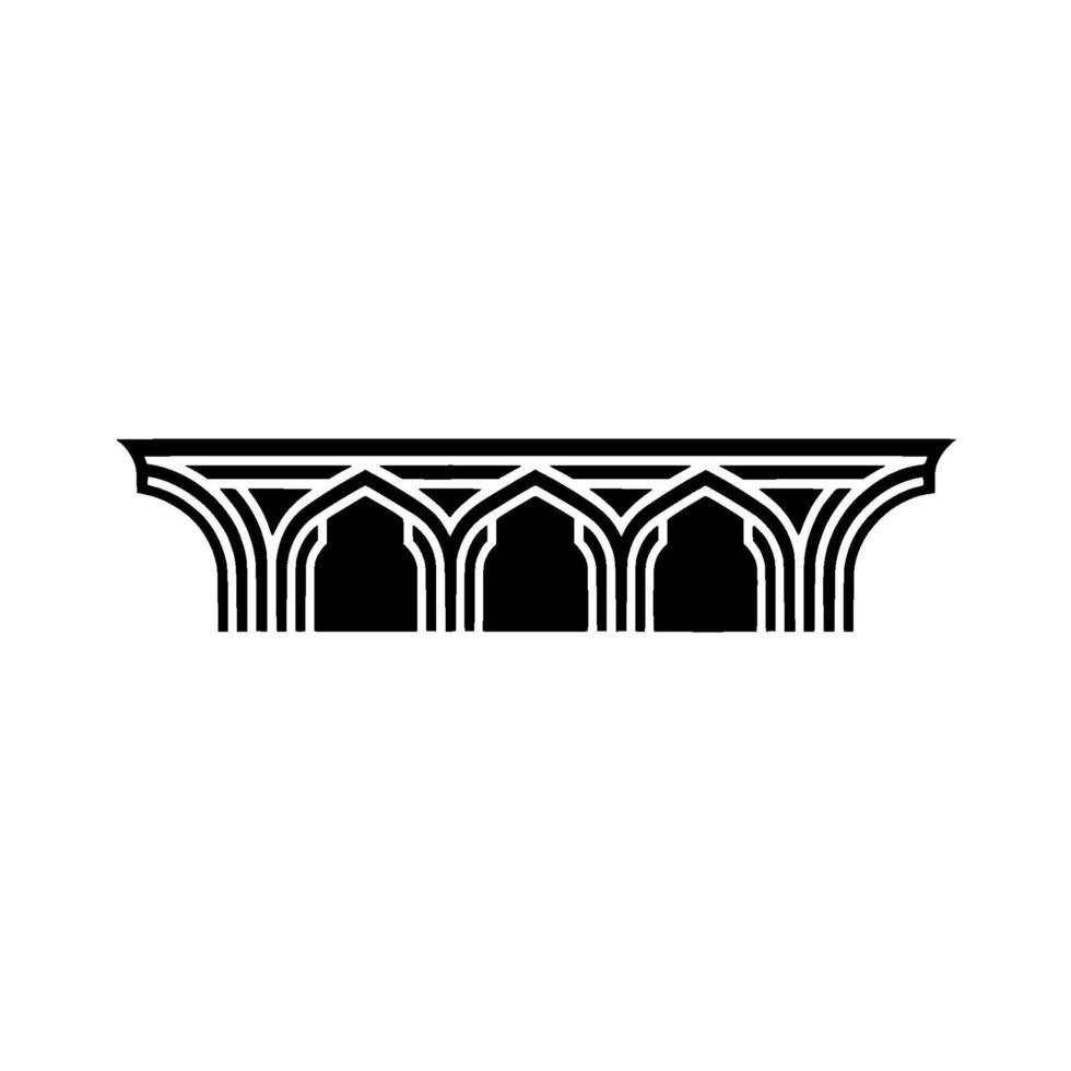 Gothic Archway Silhouette, Minimalist - Architecture vector