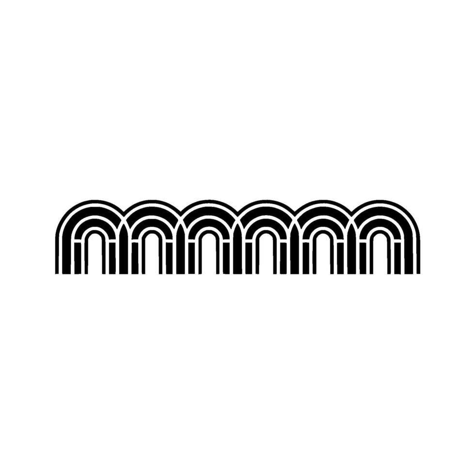Geometric Archway, Streamlined , Retro Modernity vector