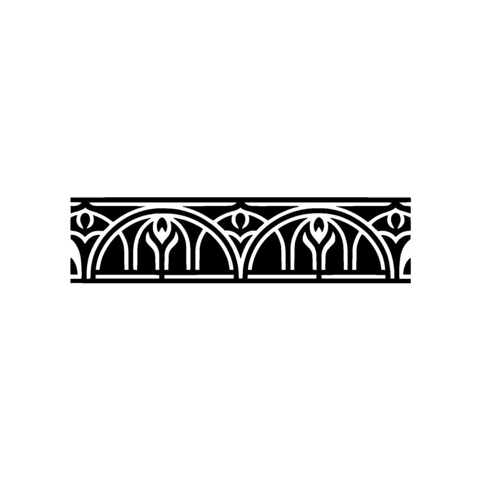 Art Nouveau Arch Border, Elegant Decorative Element vector