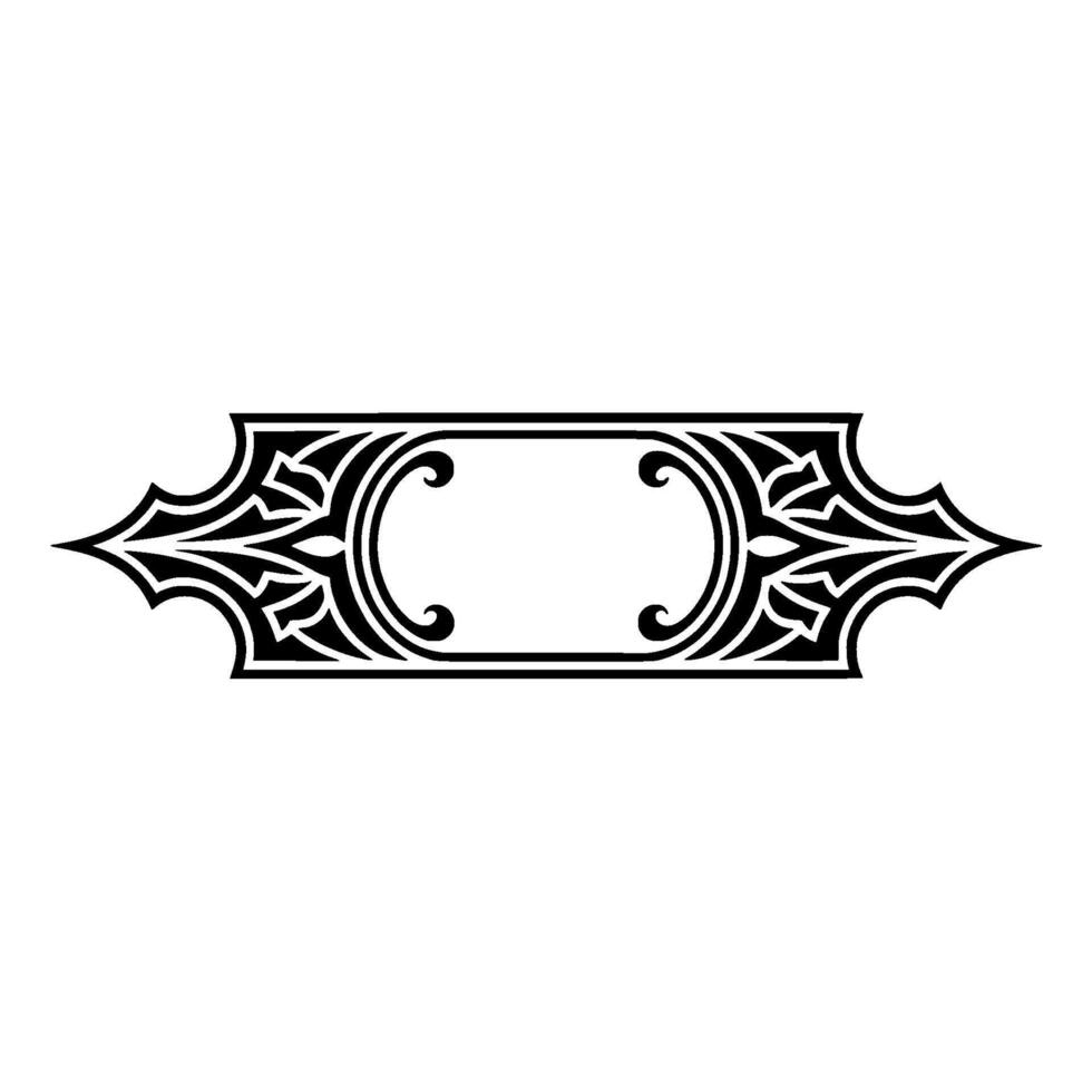 Elegant Black Ornamental Frame, Vintage Element, Floral vector