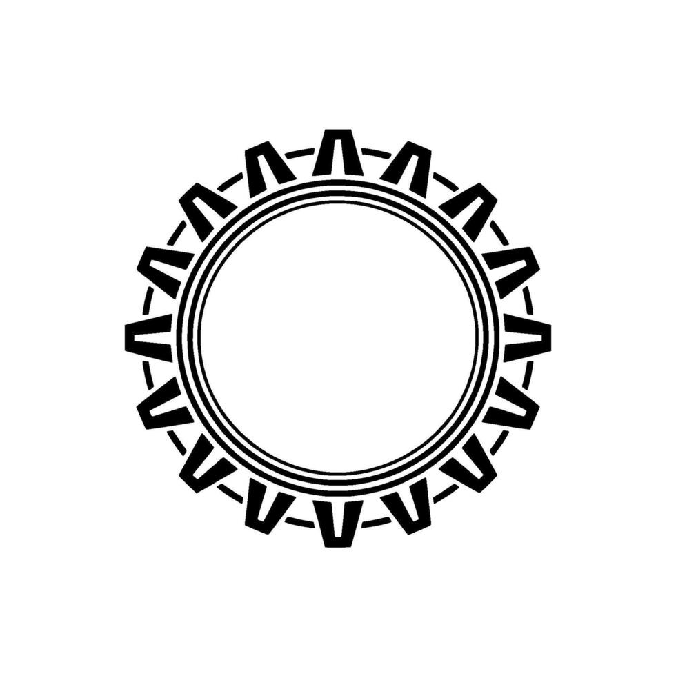 Abstract Circular Emblem, Minimalist , Symbolic Motif vector