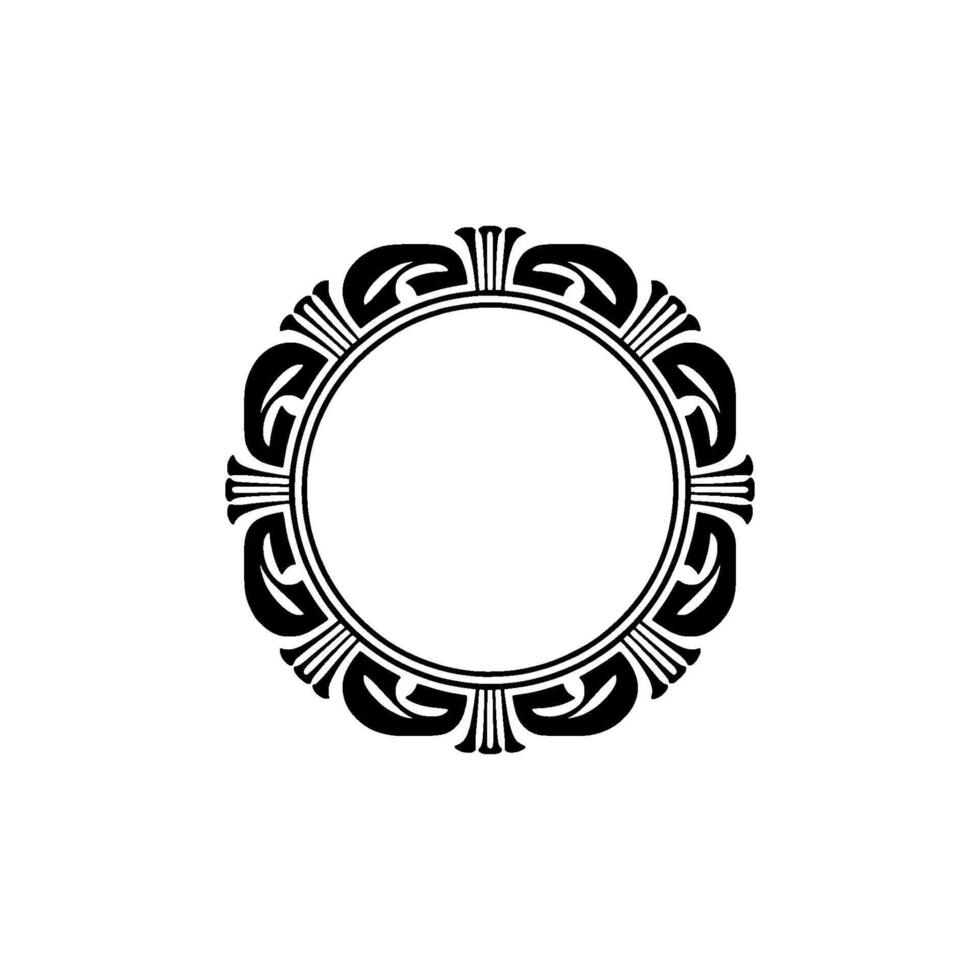 Intricate Ornamental Circle Frame, Vintage Style, Ornamentation vector