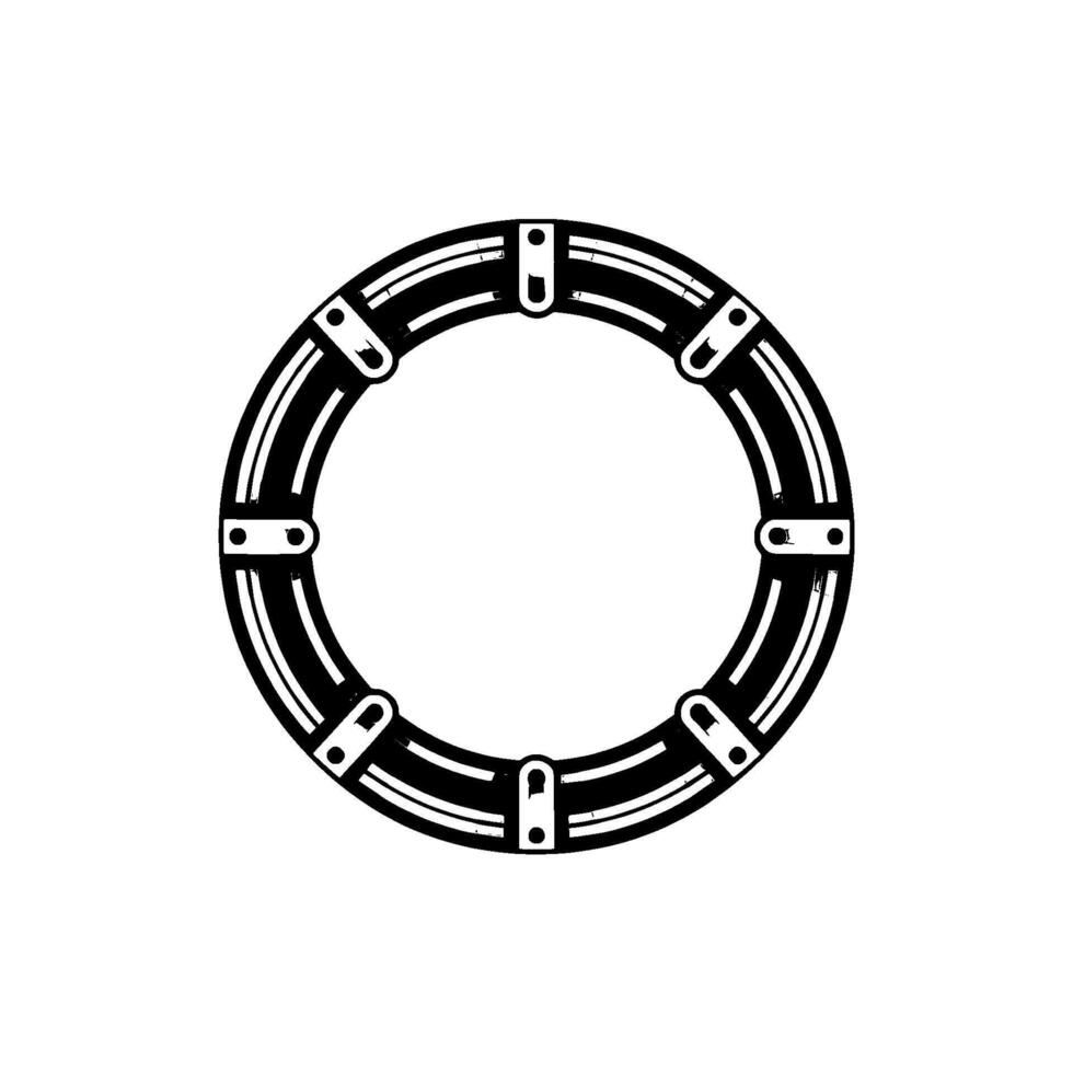 Industrial Ring, Geometric , Minimalist vector