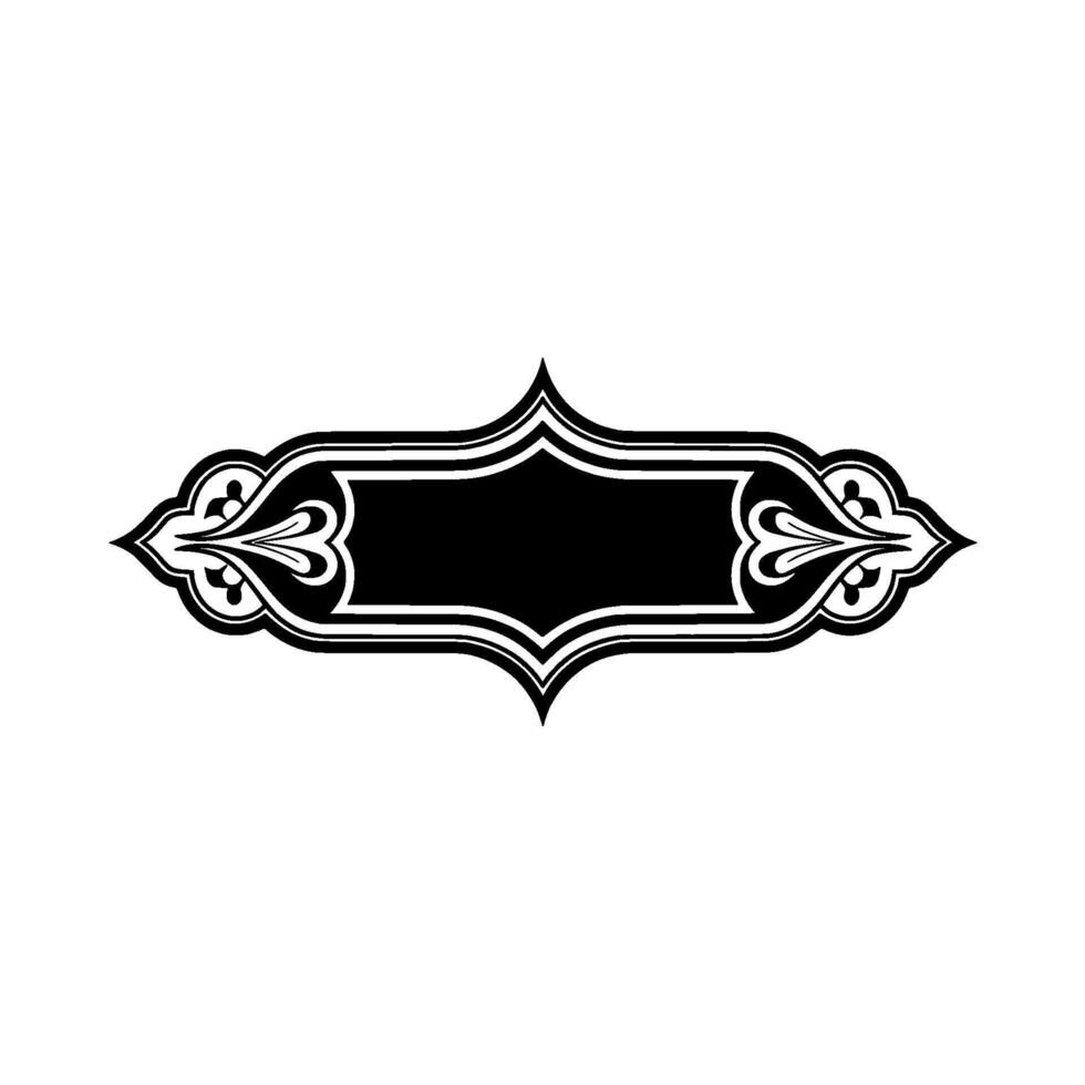 Ornate Black Frame, Vintage Element vector