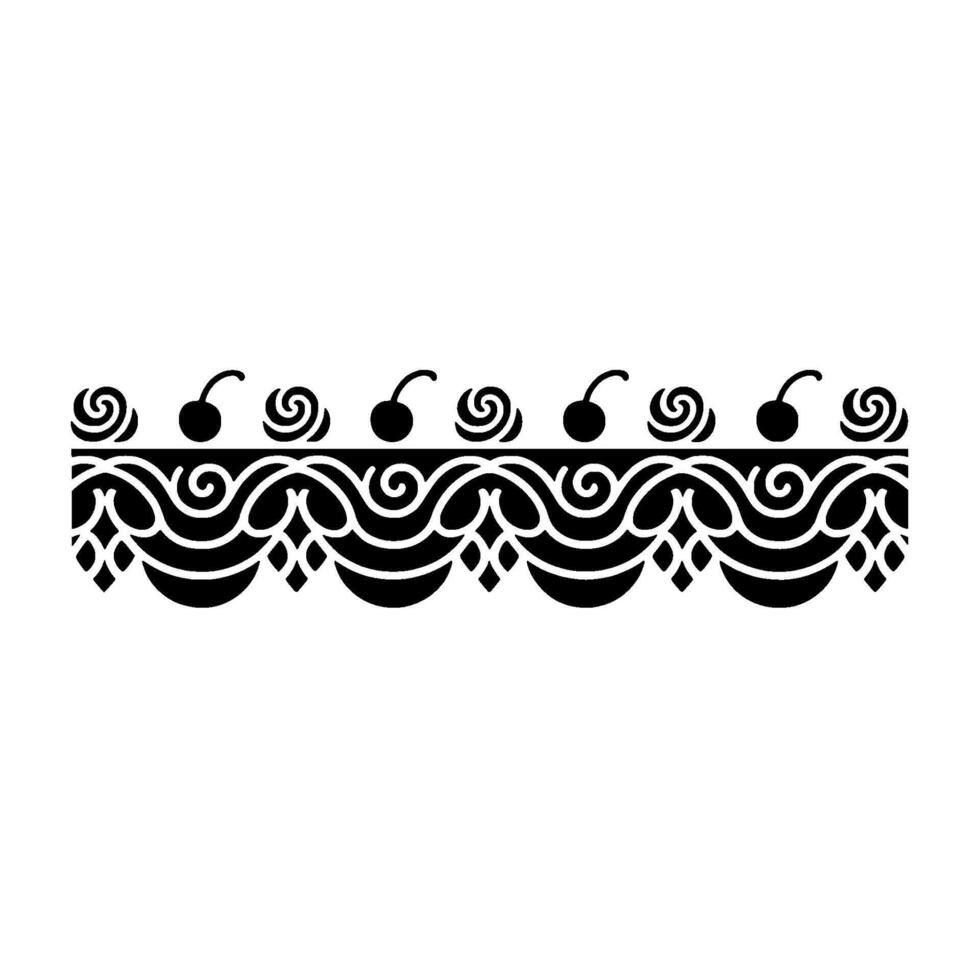 Intricate Black Ornamental Border, Vintage - Swirls vector