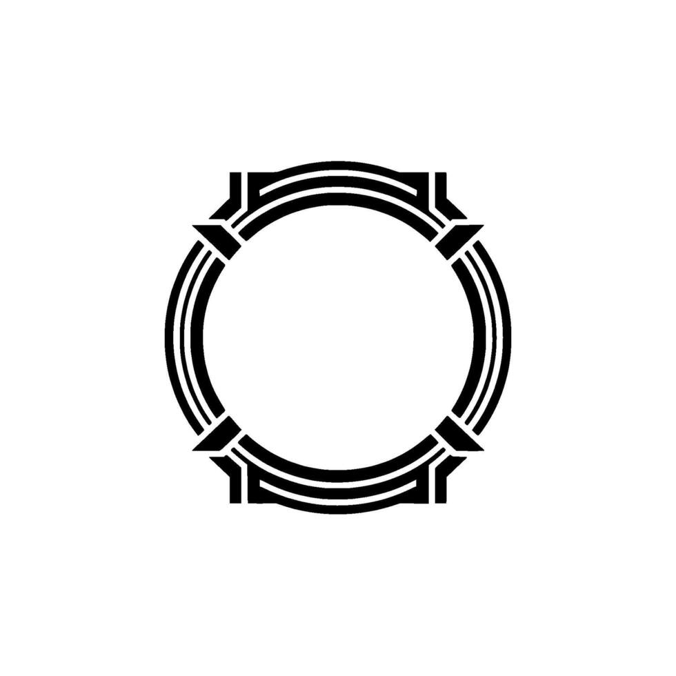 Geometric Circle Frame, Minimalist , Elegant Outline, Decorative vector