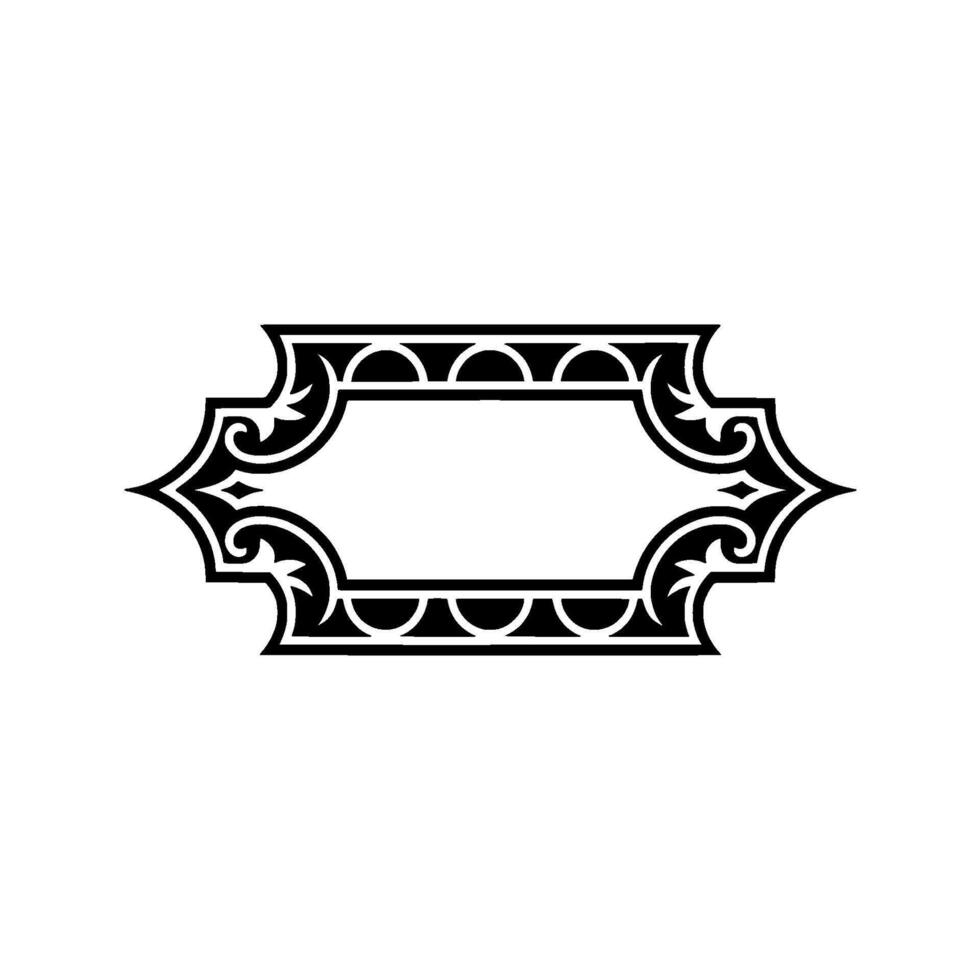 Ornate Black Frame, Vintage , Decorative Border vector