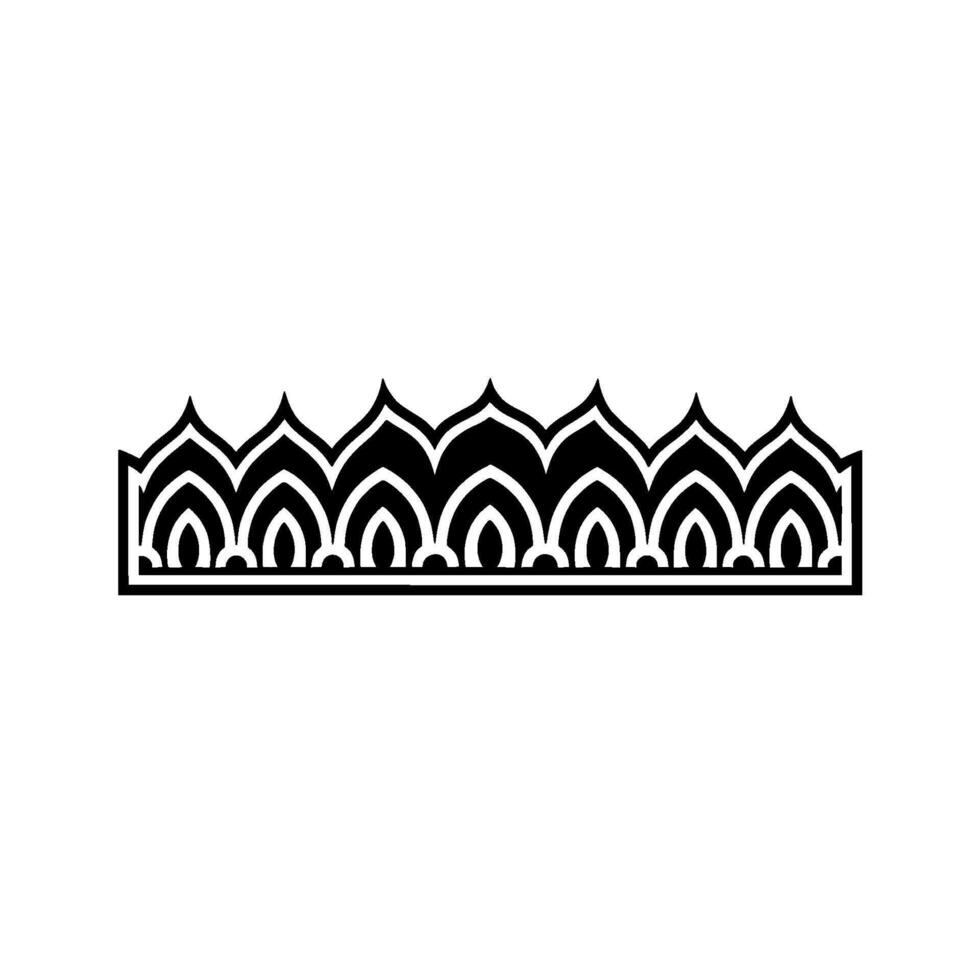 Intricate Moroccan Wave Border, Minimalist vector