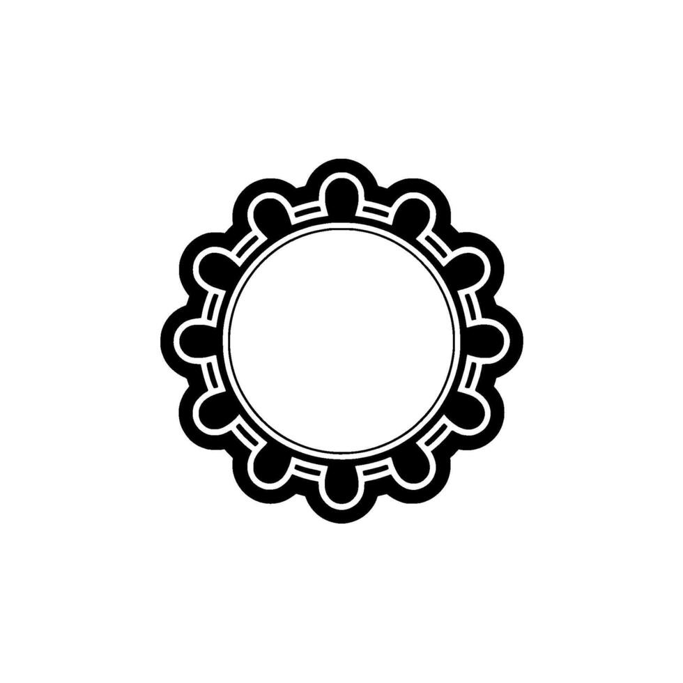 Minimalist Circular Frame, Elegant Outline, Blank Space vector