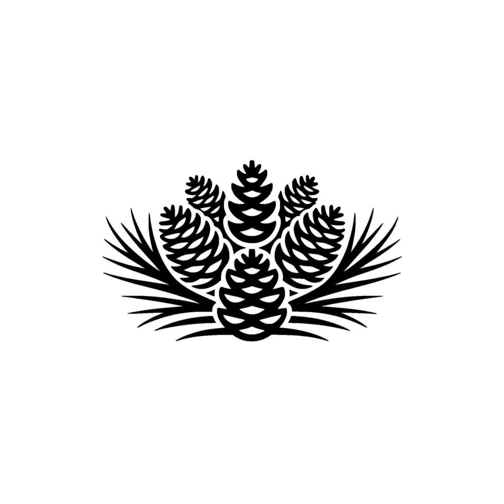 Minimalist Pinecone Emblem, Natural Symbol, Emblem vector