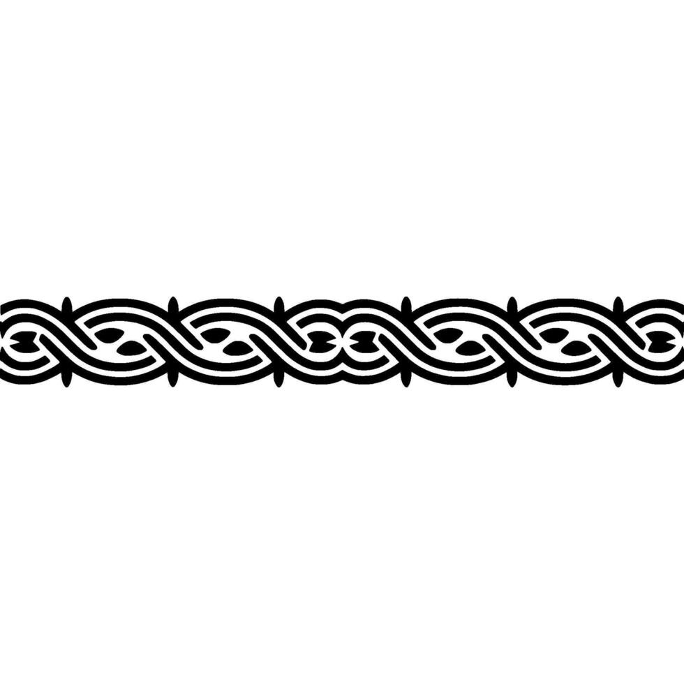 Intricate Celtic Knot Border, Vintage Style, Pattern vector