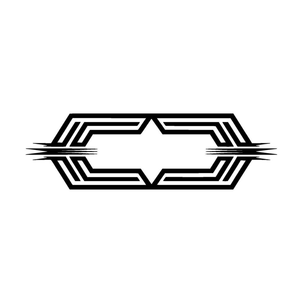 Geometric Deco Emblem, Minimalist , Modern, Outline vector