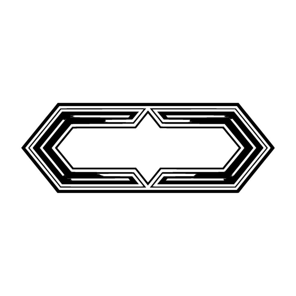 Geometric Hexagon, Modern Deco, Minimalist Element vector