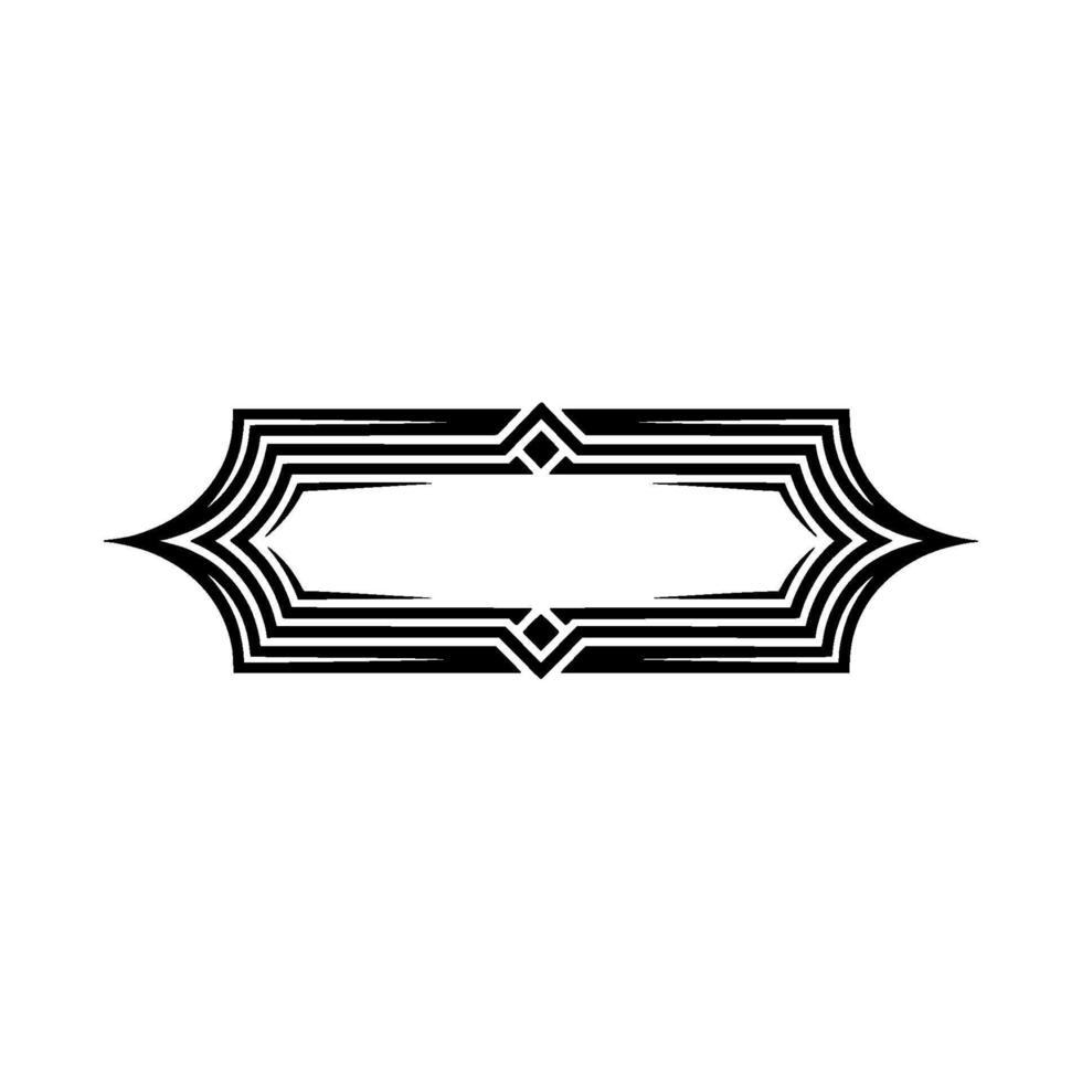 Art Deco Ornament, Geometric Frame, Elegant - Border vector