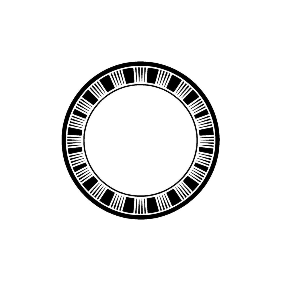 Minimalist Circular Emblem, Retro Keyboard Texture vector