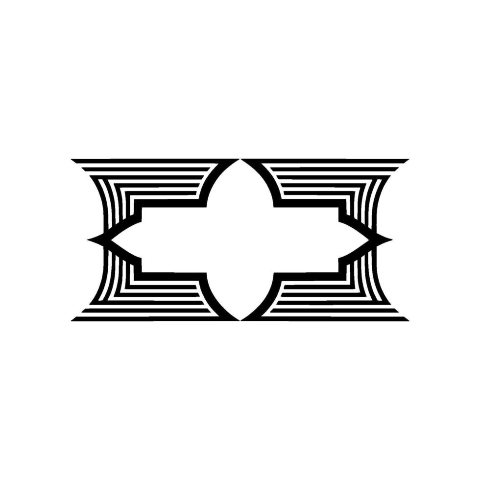 Geometric Symmetry, Minimalist Emblem, Modern, Lineart vector