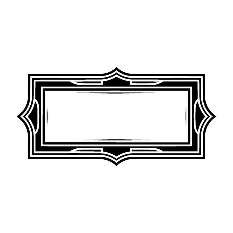 Art Deco Frame, Elegant Border, Vintage , Minimalist Label, Geometric vector