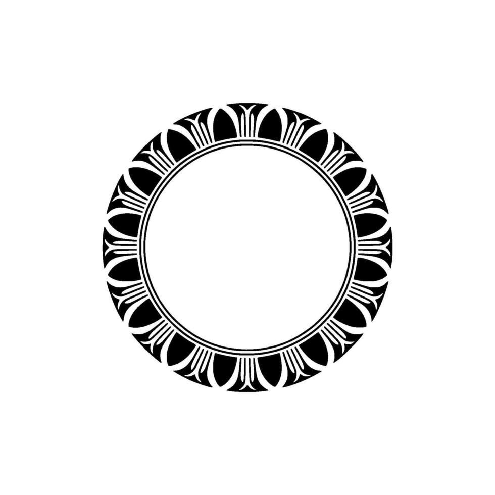 Art Deco Circle Ornament, Elegant Border vector