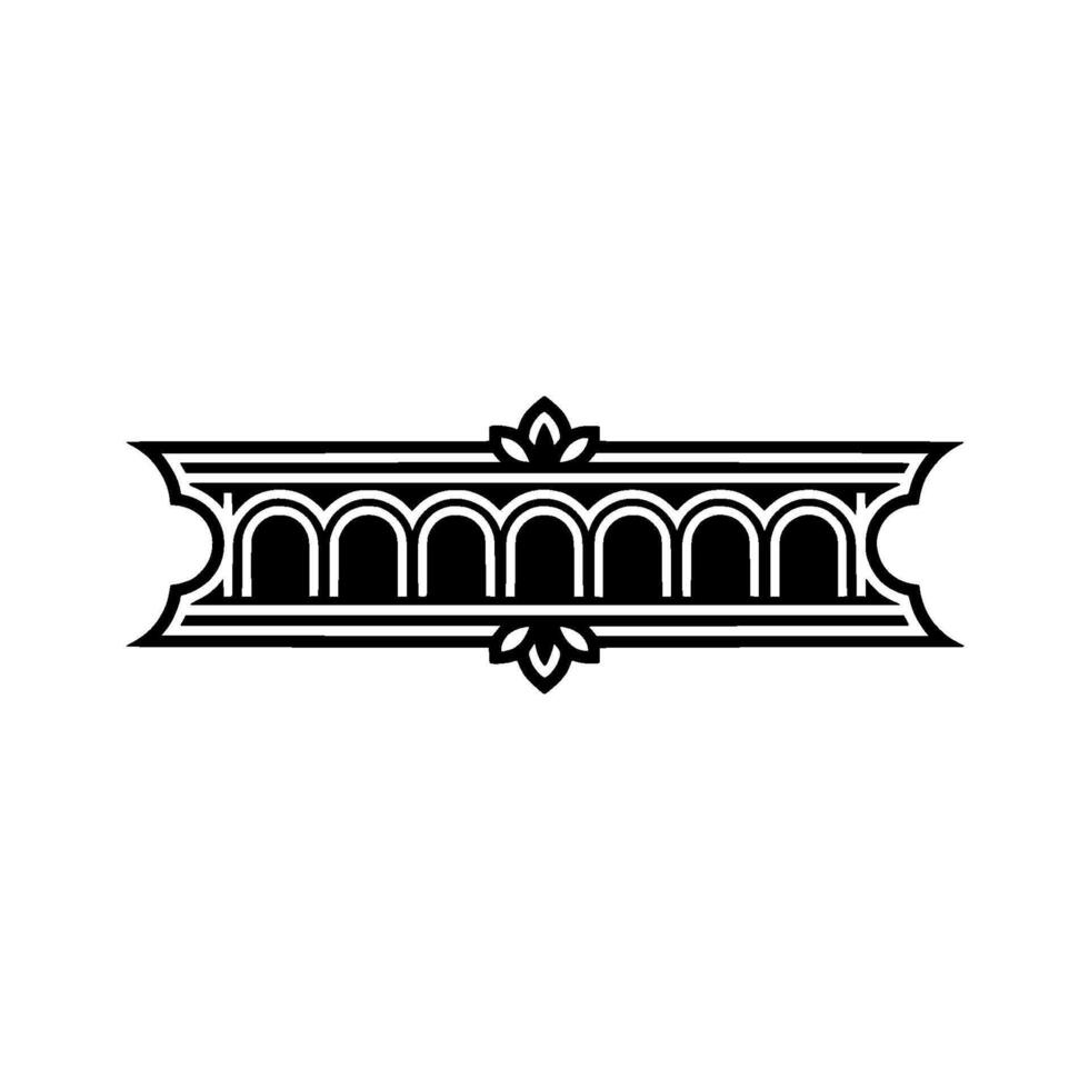 Art Deco Ornament, Elegant Divider, Vintage vector