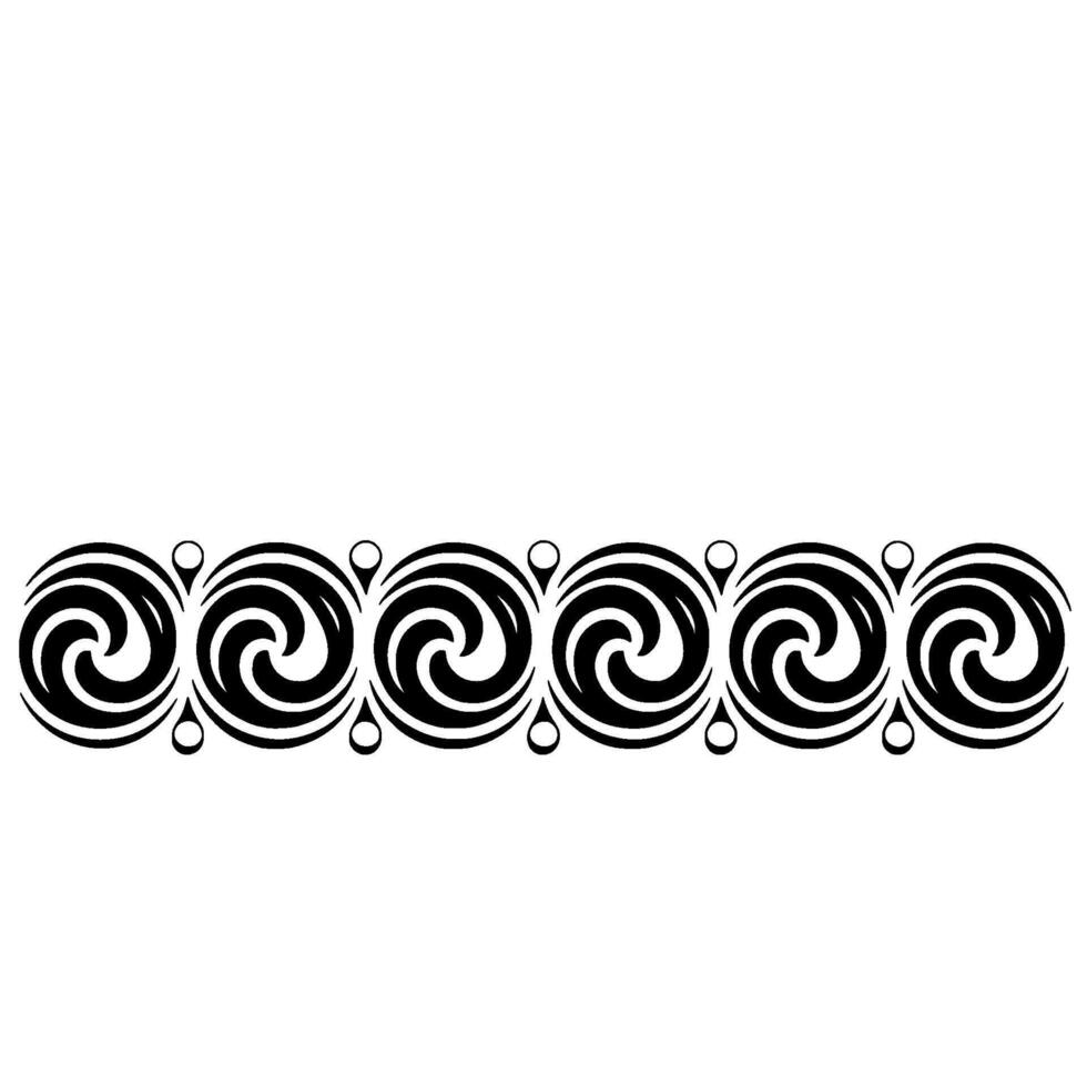 Intricate Celtic Spiral Border, Minimalist vector