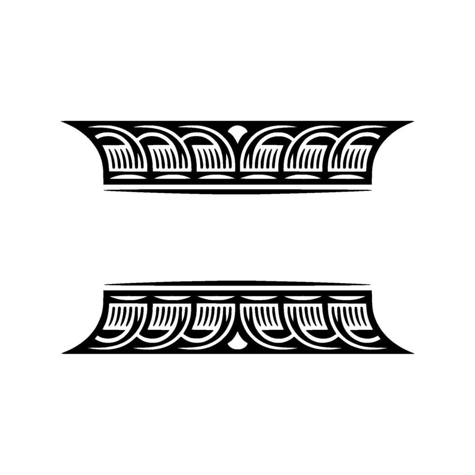 Stylized Tribal Border, Geometric Ornamentation, Minimalist vector