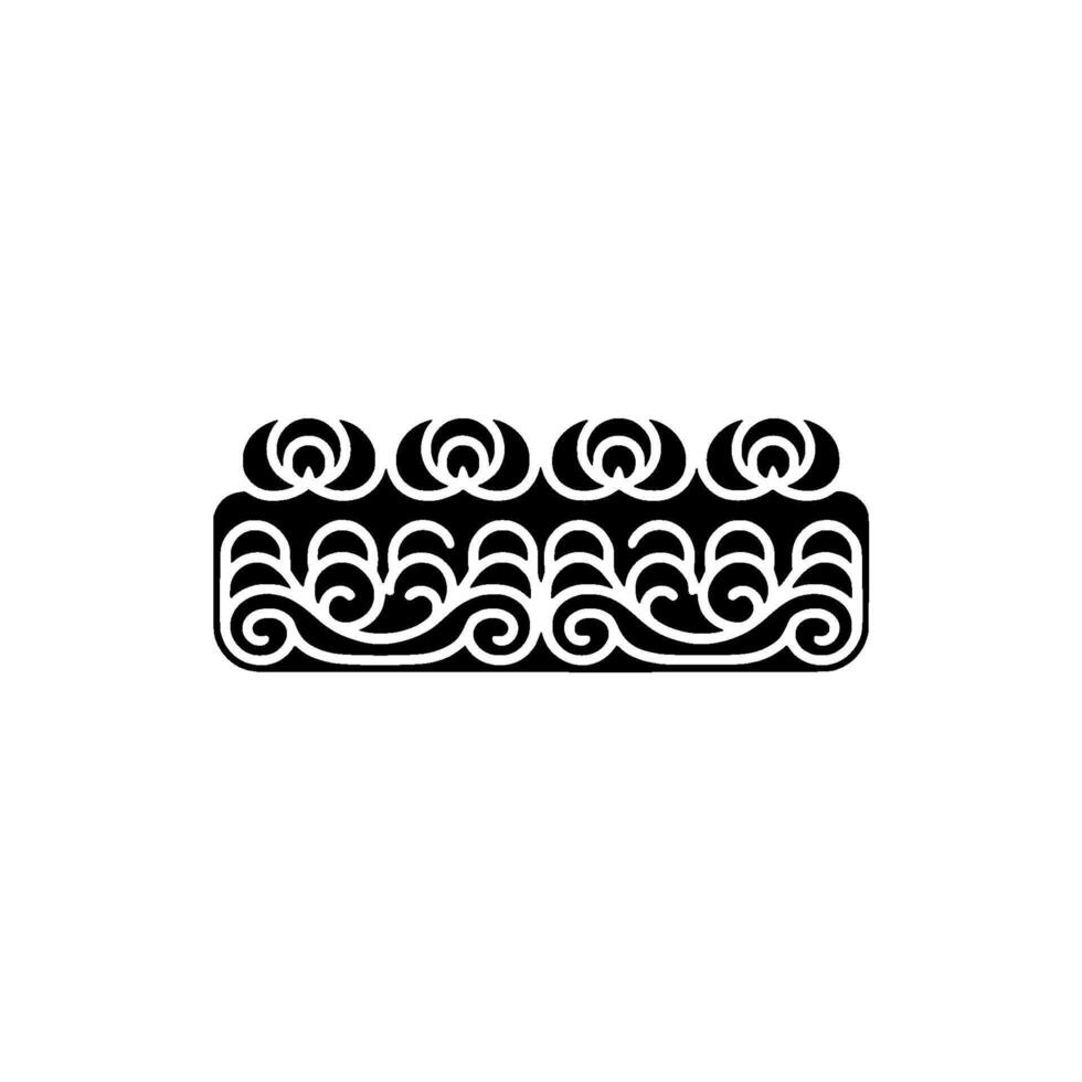Stylized Wave Border, Minimalist , Decorative Element vector