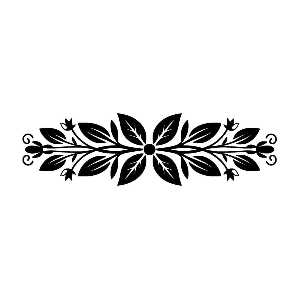 Elegant Floral Border, Scandinavian Element vector