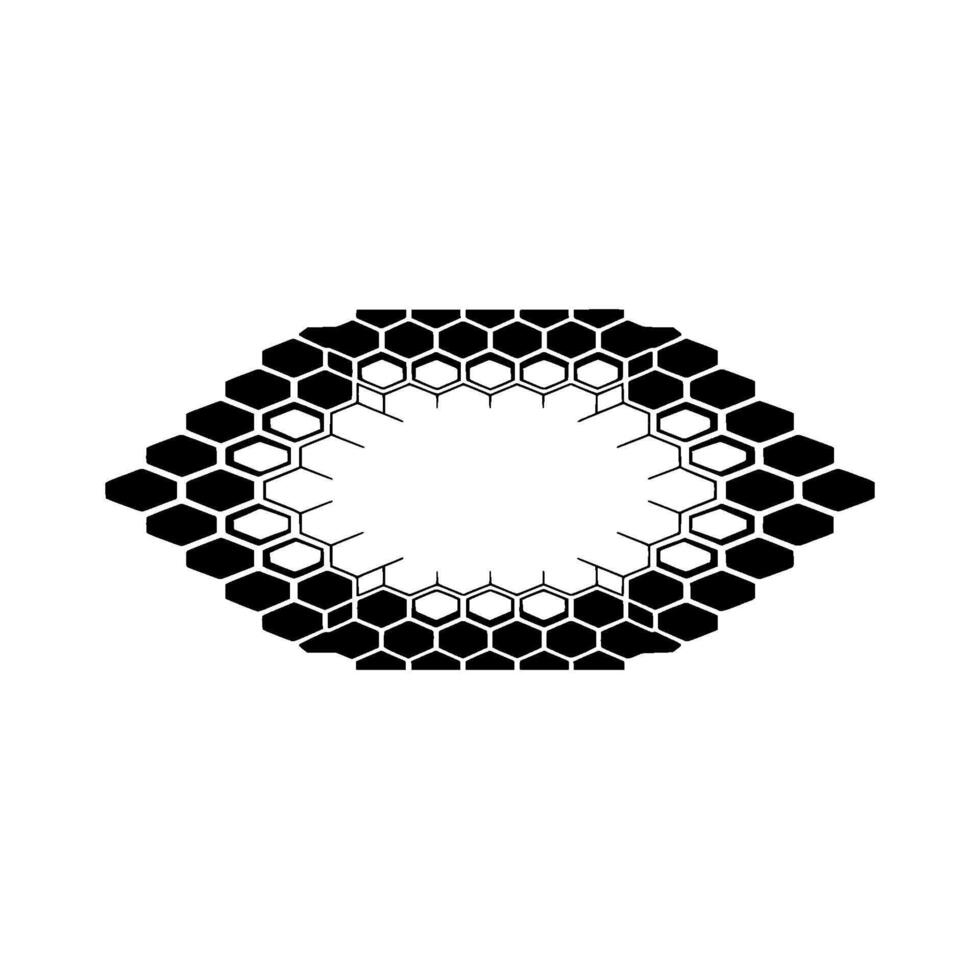 Geometric Hexagon Frame, Minimalist, Geometry vector