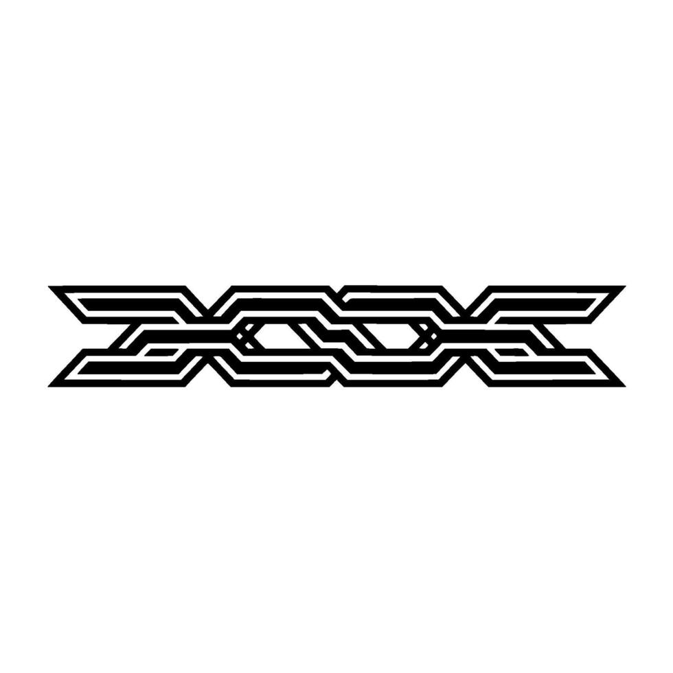 Intertwined Geometric Pattern, Modern Abstract vector